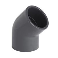 Угол 45гр клеевой ПВХ Pn10 D63