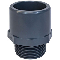 Двойной адаптер муфтовое/втулочное окончание ПВХ НР D75x90x3"