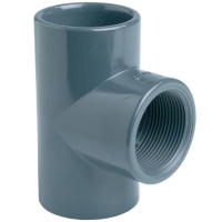 Тройник 90гр клеевой ПВХ с резьбой Pn D25x3/4"