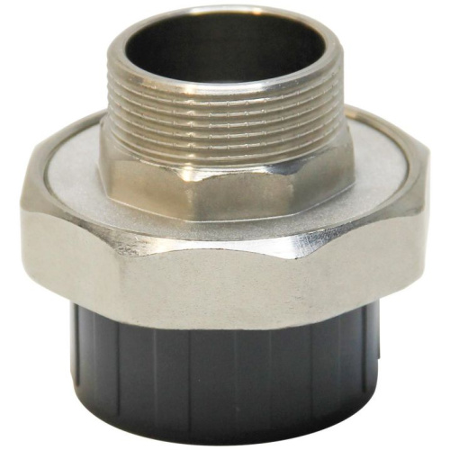 Муфта разборная переходная ПВХ/латунь НР D63x2"