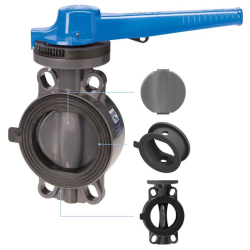 Дисковый затвор ПВХ ProFlow "Serie H" ПВХ d75мм