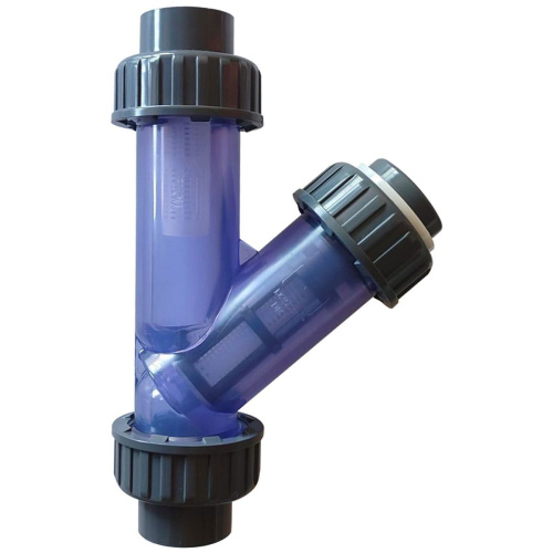 Фильтр сетчатый ПВХ Pn16 D20 (прозрачный корпус, EPDM)