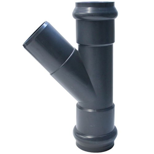 Тройник 45гр напорный раструбный НПВХ d110 мм