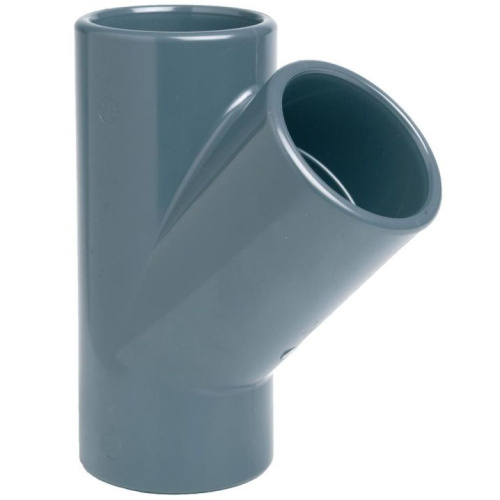 Тройник 45гр клеевой ПВХ Pn10 D63